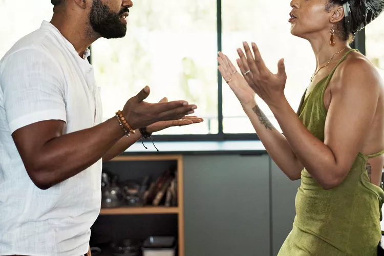 A man and a woman arguing (stock image).