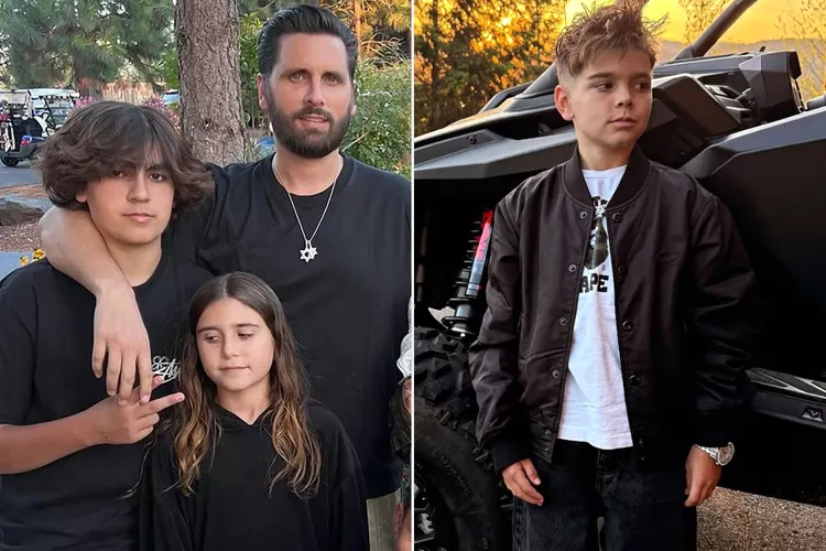 Scott Disick and his three kids.