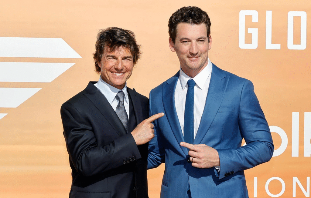 Tom Cruise and Miles Teller.Kevin Winter/Getty Images for Paramount Pictures