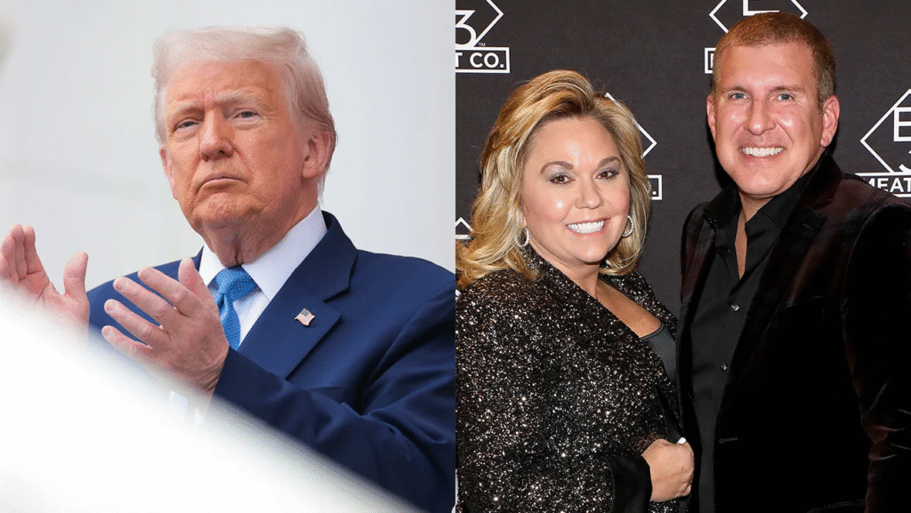 Donald Trump and Todd and Julie Chrisley