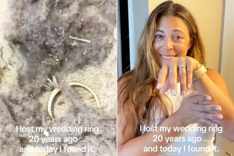 Dana Popham and her wedding ring.