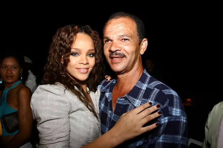 Rihanna and Ronald Fenty in April 2006.