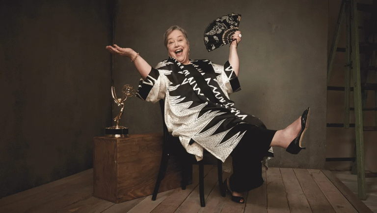 Kathy Bates posed with her Emmy in 2014 for American Horror Story: Coven. It was her second statuette in three years, and THR had predicted the Oscar winner’s chances were good.