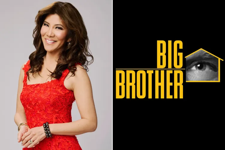 (L) Julie Chen Moonves; (R) 'Big Brother' logo.